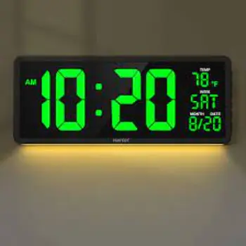 Large Digital Wall Clock with Remote Control  